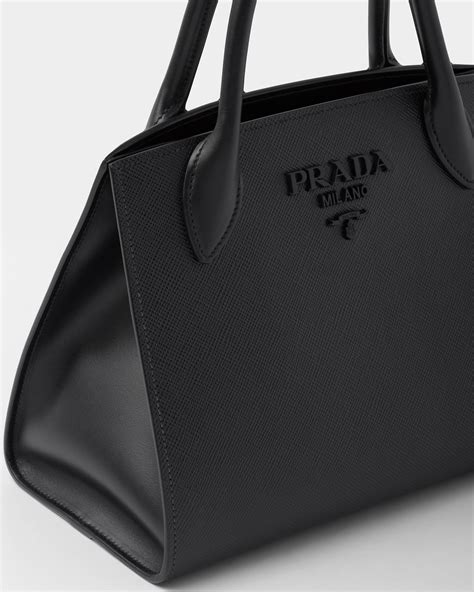 Black Prada Monochrome small Saffiano bag 